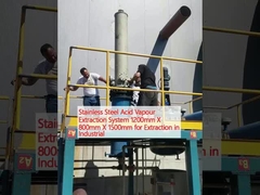 स्टेनलेस स्टील एसिड वाष्प निष्कर्षण प्रणाली 1200mm X 800mm X 1500mm औद्योगिक में निष्कर्षण के लिए